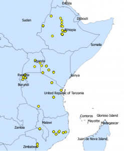 East Africa trial sites